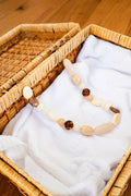 Collier Lou beige marron