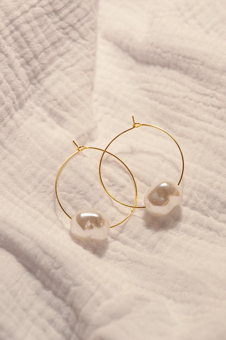 Boucles d'oreilles Gina nacre