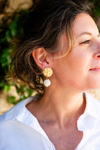 Boucles d'oreilles Colette beige