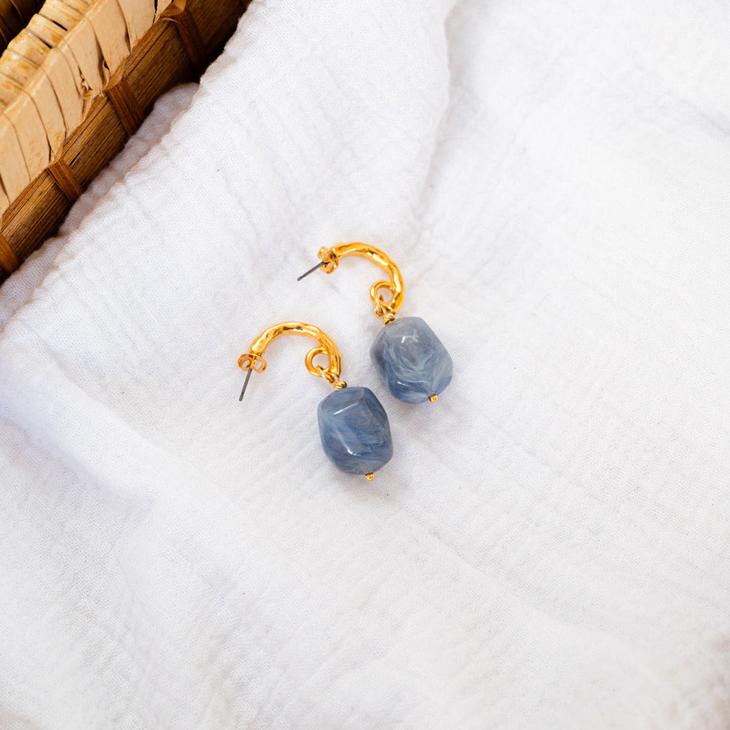 Boucles d'oreilles Emma bleu