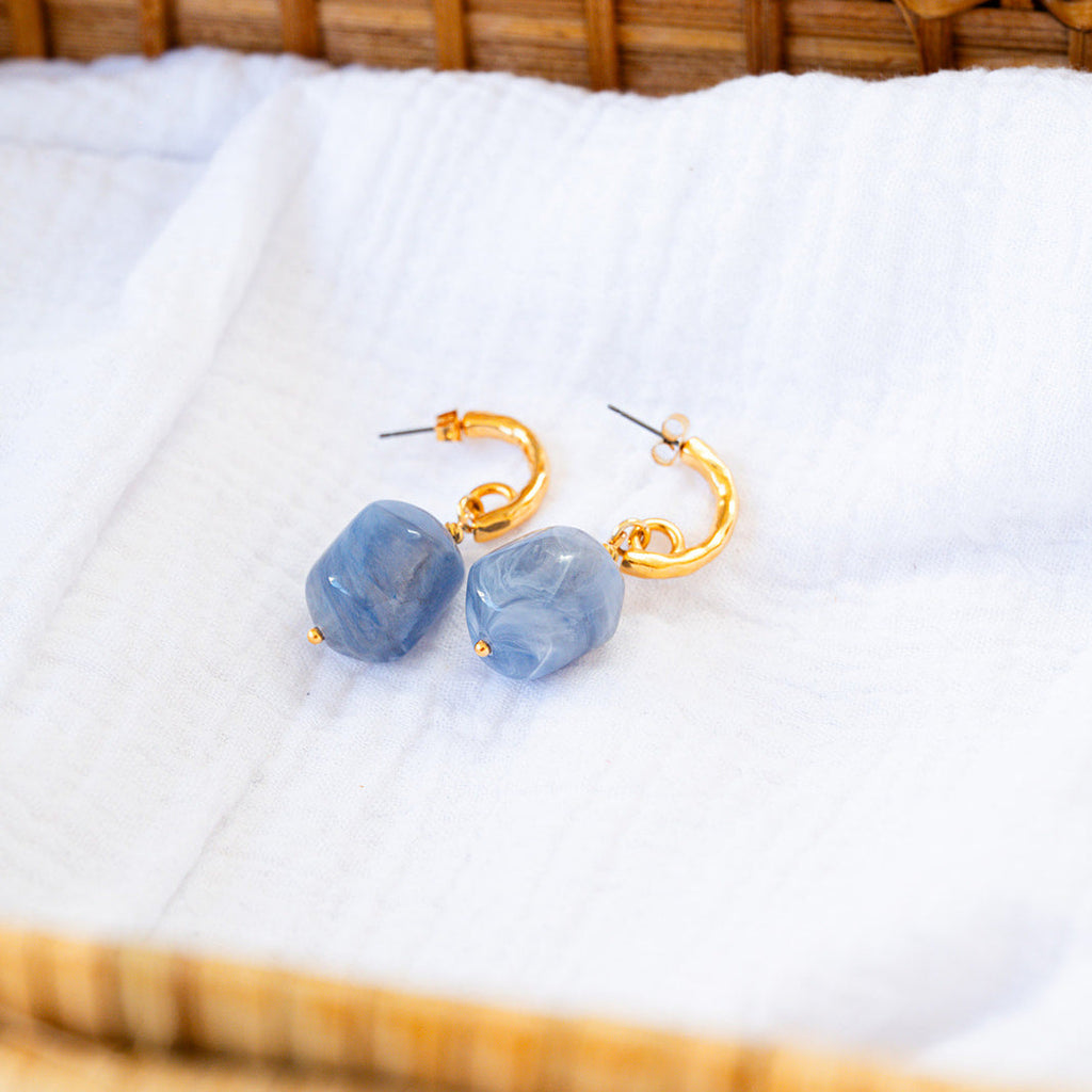 Boucles d'oreilles Emma bleu