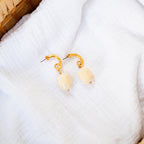 Boucles d'oreilles Emma crème
