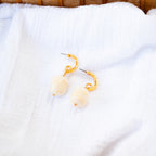Boucles d'oreilles Emma crème