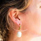 Boucles d'oreilles Emma crème