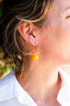 Boucles d'oreilles Gina ambre