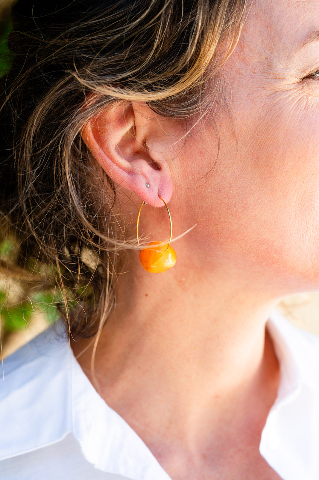 Boucles d'oreilles Gina ambre