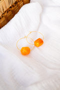 Boucles d'oreilles Gina ambre