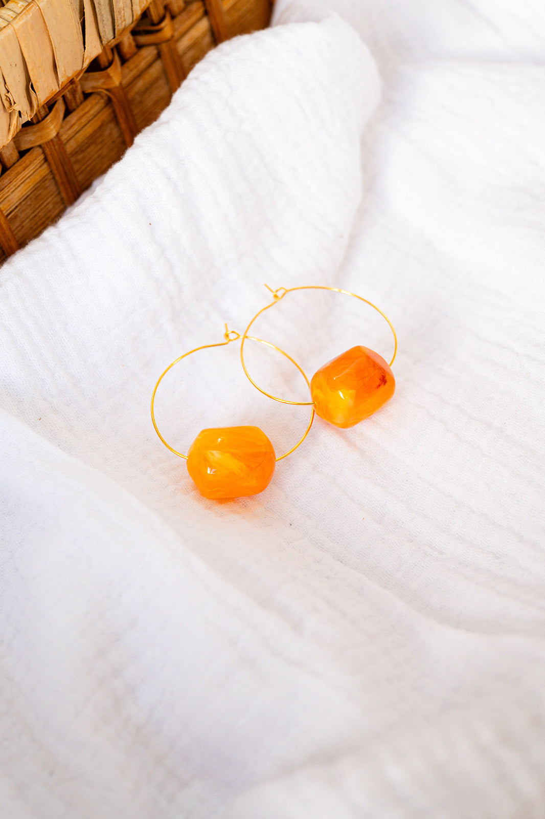 Boucles d'oreilles Gina ambre