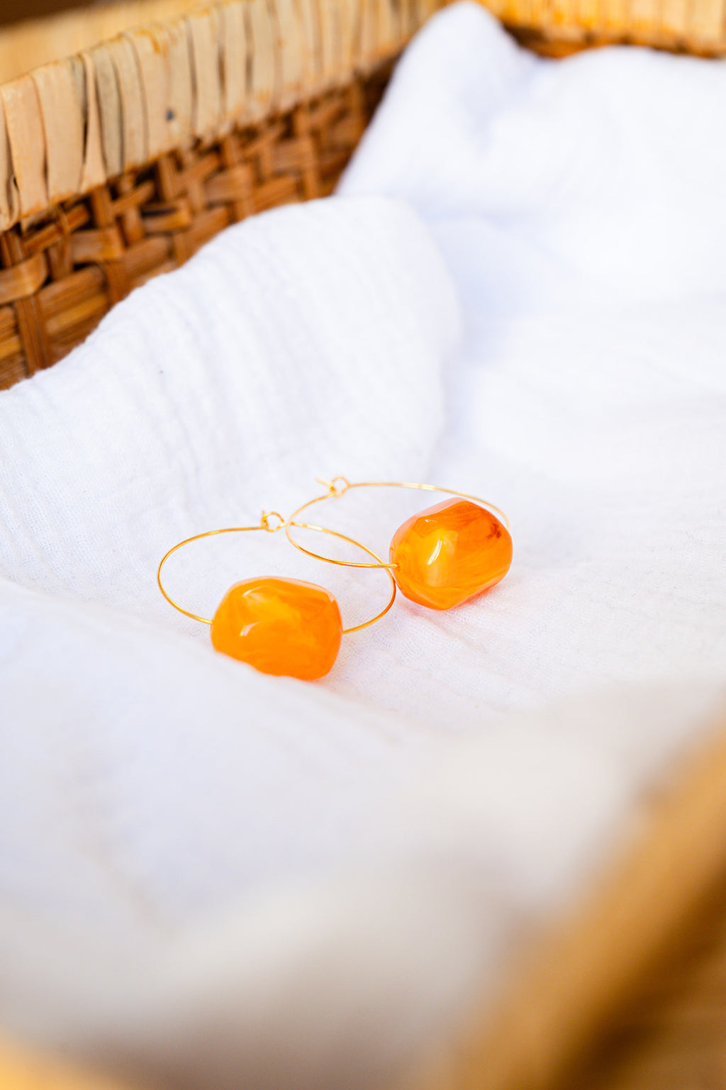 Boucles d'oreilles Gina ambre