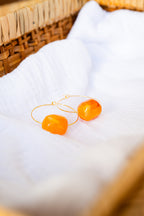 Boucles d'oreilles Gina ambre