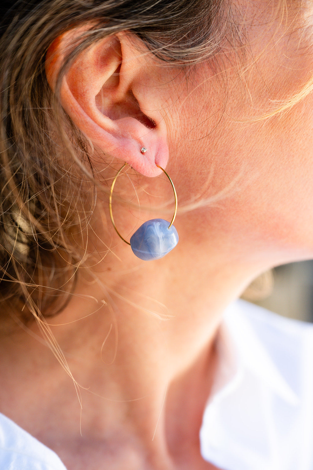 Boucles d'oreilles Gina bleu