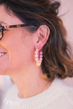 Boucles d'oreilles Zoé rose