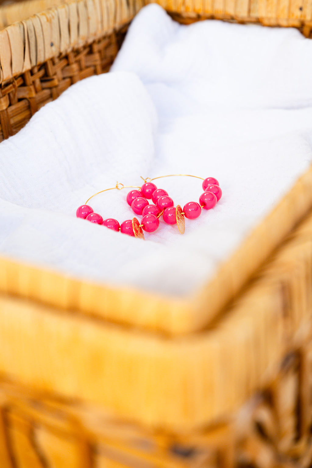 Boucles d'oreilles Zoé fushia