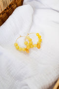 Boucles d'oreilles Zoé jaune
