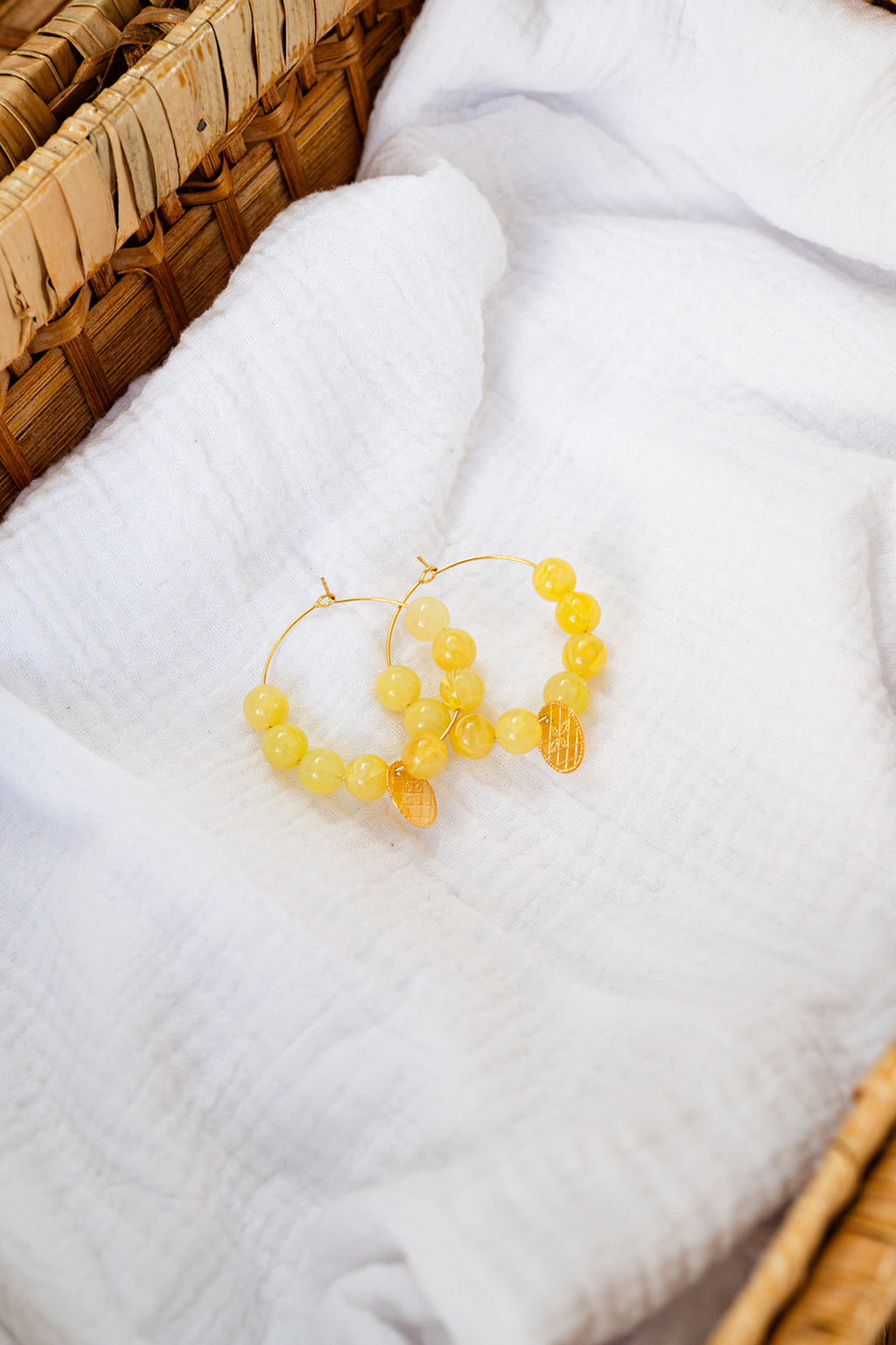 Boucles d'oreilles Zoé jaune
