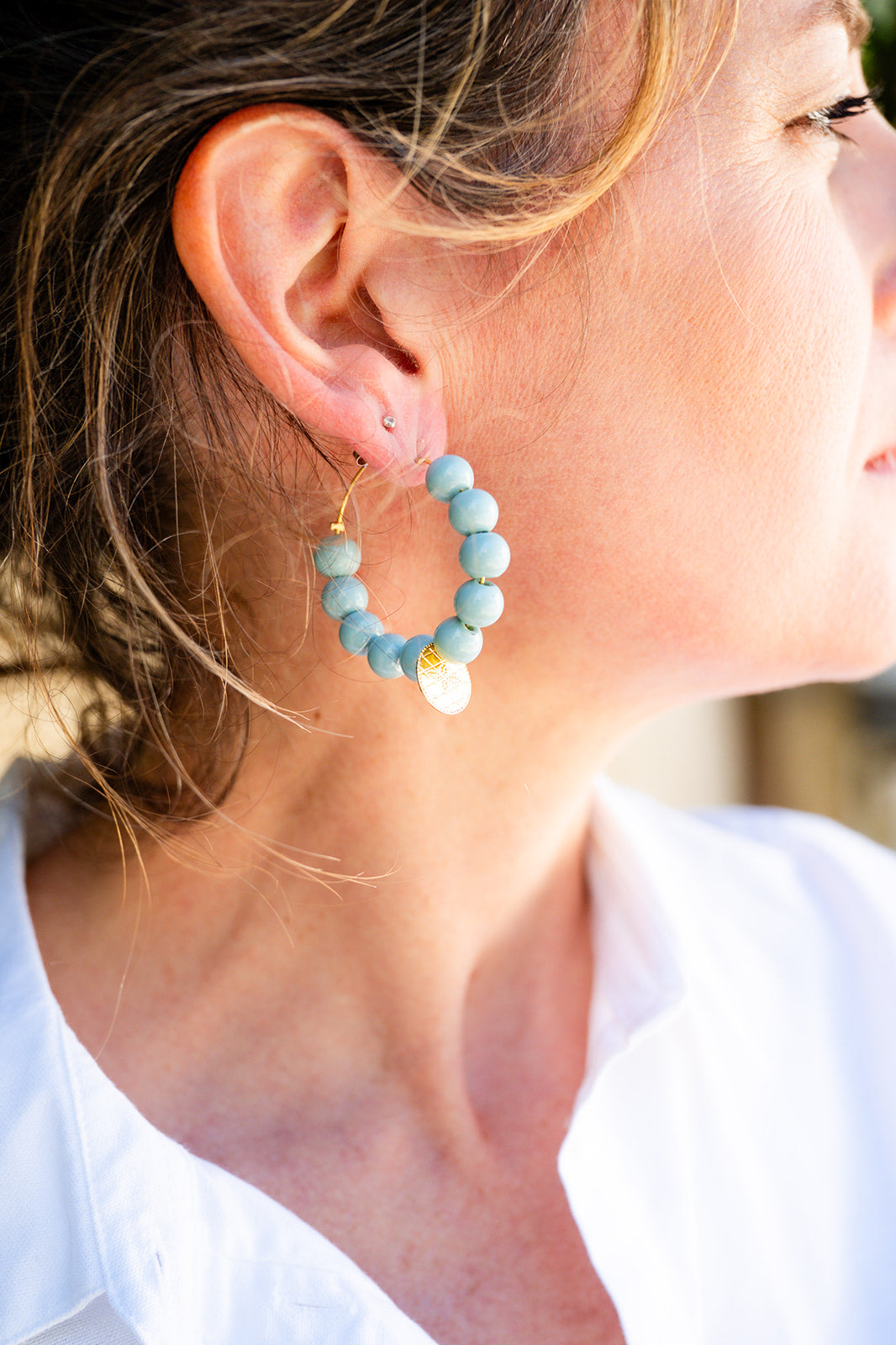 Boucles d'oreilles Zoé bleu